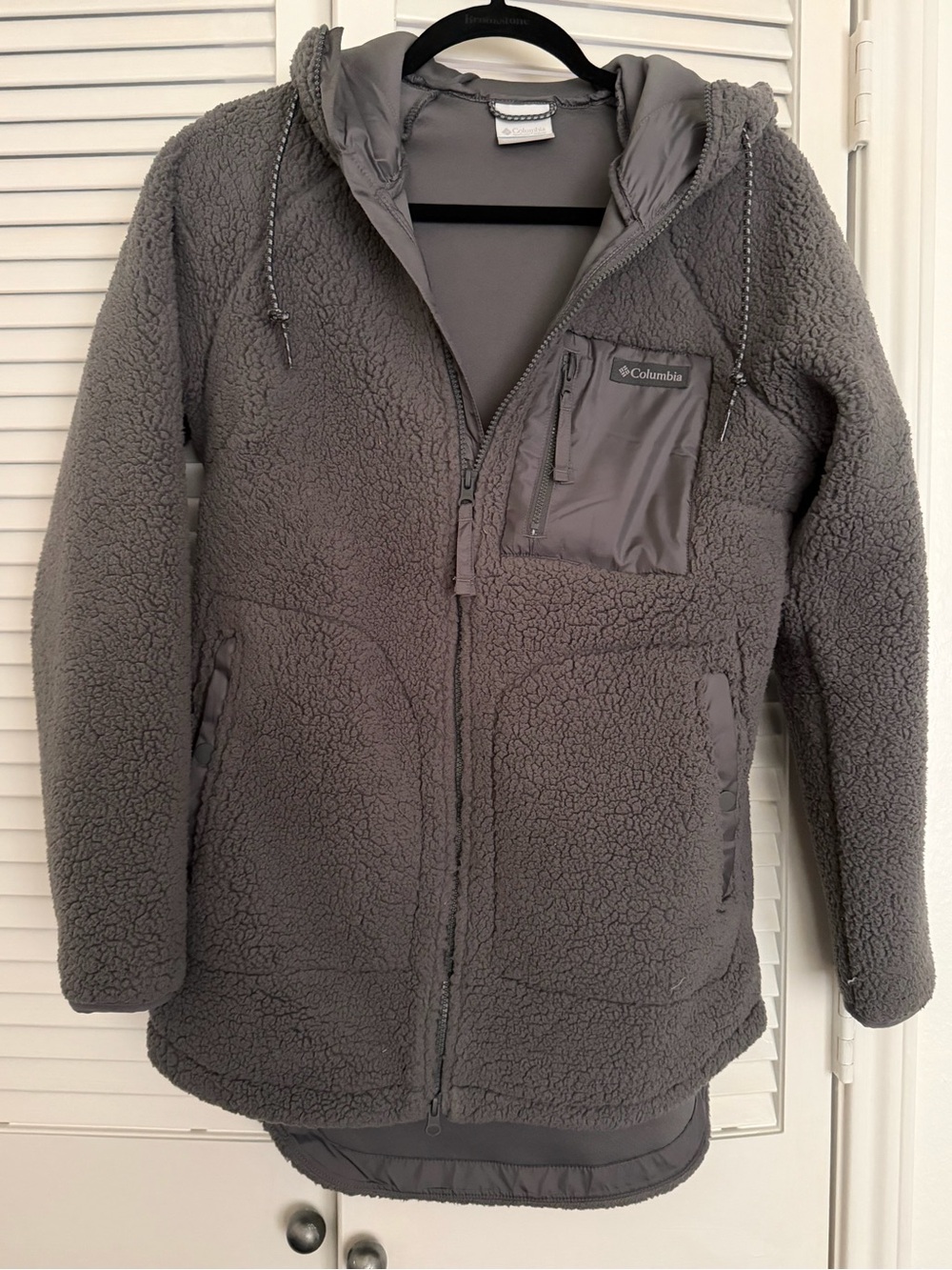 Columbia Gray Sherpa Puffer Hooded Jacket